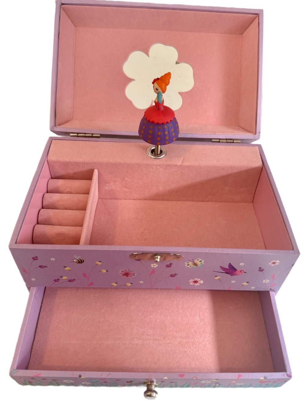 Little Big Room Djanco France Pink & Purple Musical Jewelry Box